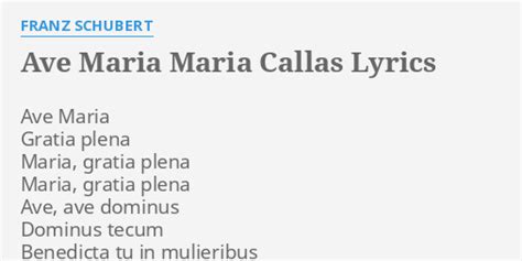 maria maria lyrics|ave maria lyrics maria callas.